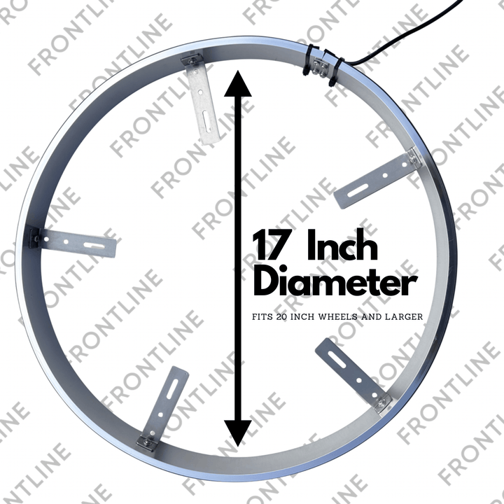 Frontline led 5 row wheel lights 17 inch diameter 